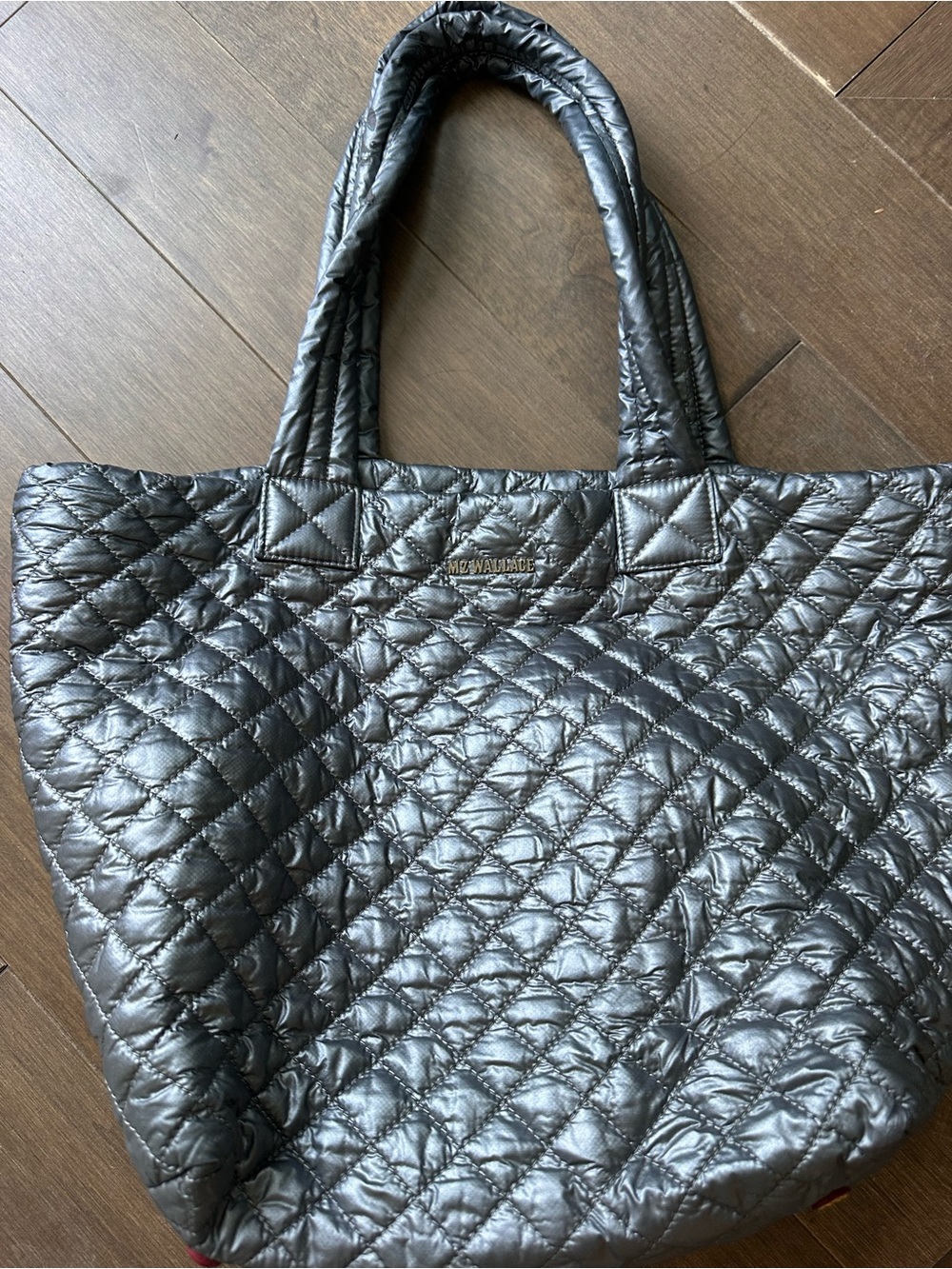 MZ Wallace Quilted Metallic Tote - Silver